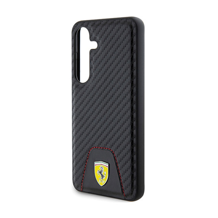 Ferrari Carbon Stitched Bottom - Etui Samsung Galaxy S24 (czarny) (FEHCS24SN3PUK)