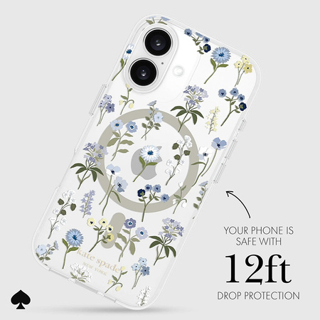 Kate Spade New York Protective MagSafe - Etui iPhone 16 (Precious Bloom) (KS054340)