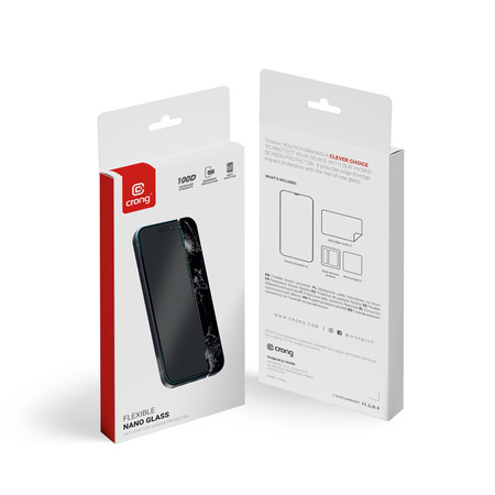 Crong Nano Glass - Niepękające szkło hybrydowe iPhone 16 Pro (CRGNANOIP63P)