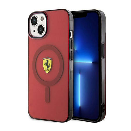 Ferrari Translucent MagSafe - Etui iPhone 14 (Czerwony) (FEHMP14SURKR)