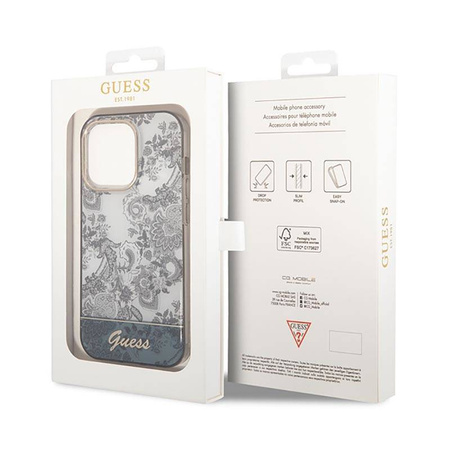 Guess Porcelain Collection - Etui iPhone 14 Pro Max (szary) (GUHCP14XHGPLHG)