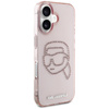 Karl Lagerfeld IML Rhinestones Karl Head - Etui do iPhone 16 (różowy) (KLHCP16SHKHDCELP)