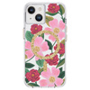 Rifle Paper Clear MagSafe - Etui iPhone 14 / iPhone 13 zdobione złotem (Rose Garden) (RP049188)