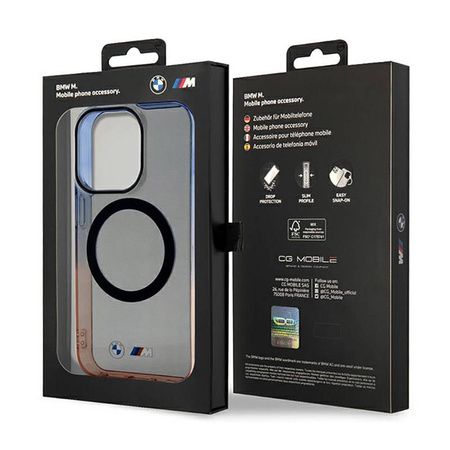 BMW Gradient Bumper MagSafe - Etui iPhone 14 Pro (Szary) (BMHMP14LHTGE)