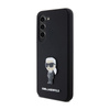 Karl Lagerfeld Silicone Ikonik Metal Pin - Etui Samsung Galaxy S24 (czarny) (KLHCS24SSMHKNPK)