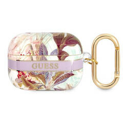 Guess Flower - Etui Airpods Pro (Purple) (GUAPHHFLU)