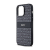DKNY Leather Mono Stripe & Metal Logo - Etui iPhone 14 Pro Max (czarny) (DKHCP14XPRTHSLK)