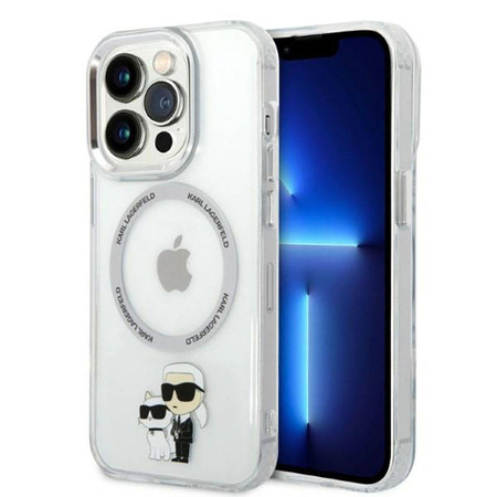 Karl Lagerfeld IML NFT Karl & Choupette Magsafe - Etui iPhone 14 Pro (przezroczysty) (KLHMP14LHNKCIT)