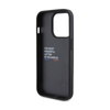 BMW Leather Carbon Blue Line - Etui iPhone 15 Pro (czarny) (BMHCP15L22NBCK)