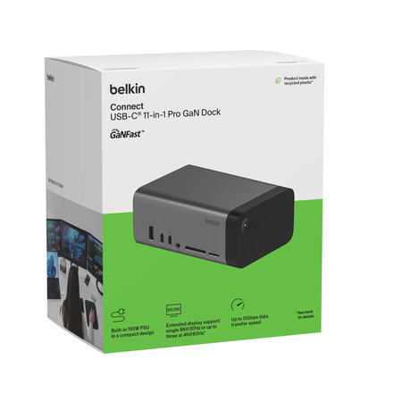 Belkin Stacja dokująca USB-C 11w1, GaN PD 150W, HDMI 8K (INC020KQSGY)