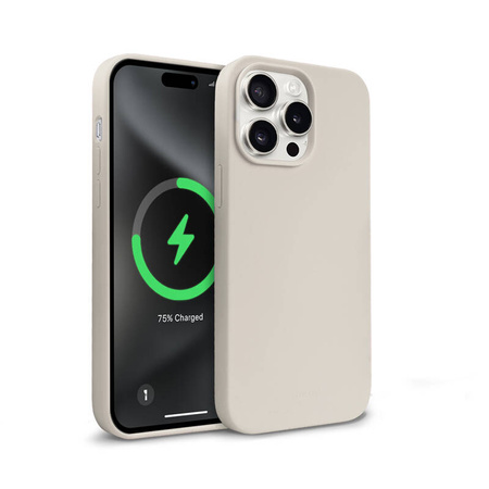 Crong Color Cover Magnetic - Etui iPhone 15 Pro MagSafe (kamienny beż) (CRGCOLRMIP1561PSTN)