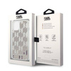 Karl Lagerfeld Monogram Liquid Glitter - Etui iPhone 14 Plus (srebrny) (KLHCP14MLMNMS)