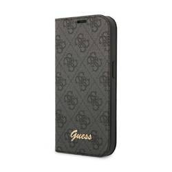 Guess 4G Metal Camera Outline Booktype Case - Etui iPhone 14 (czarny) (GUBKP14SHG4SHK)