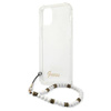 Guess White Pearl Strap - Etui iPhone 12 Pro Max (przezroczysty) (GUHCP12LKPSWH)