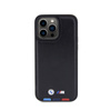 BMW Leather Hot Stamp Tricolor - Etui iPhone 15 Pro Max (czarny) (BMHCP15X22PTDK)