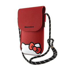 Hello Kitty Leather Hiding Kitty Cord - Torebka crossbody na telefon (czerwony) (HKOWBPSCKER)