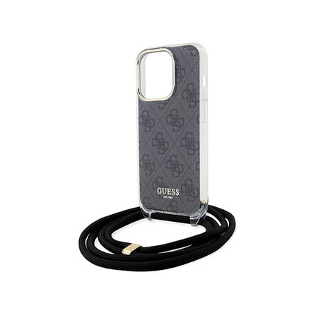 Guess Crossbody Cord 4G Print - Etui iPhone 15 Pro Max (czarny) (GUHCP15XHC4SEK)