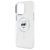 Karl Lagerfeld IML Metal Choupette Head MagSafe - Etui iPhone 13 Pro Max (biały) (KLHMP13XHLSCHH)