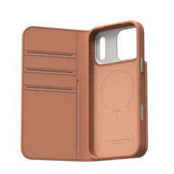 Moshi Overture MagSafe - Skórzane etui 3w1 z klapką iPhone 17 Pro Max (Misty Coral) (99M2251216)