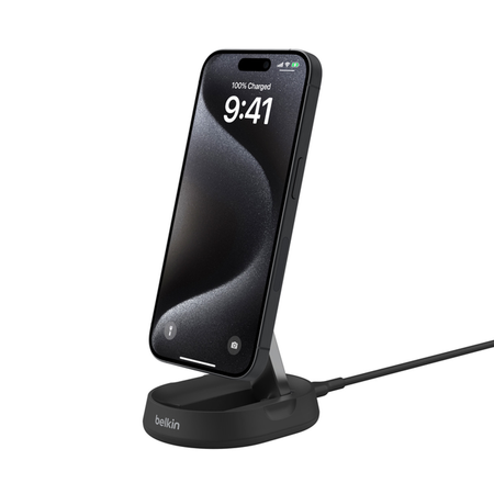 Belkin Składana magnetyczna ładowarka Qi2 zasilacz - czarna (WIA008VFBK)