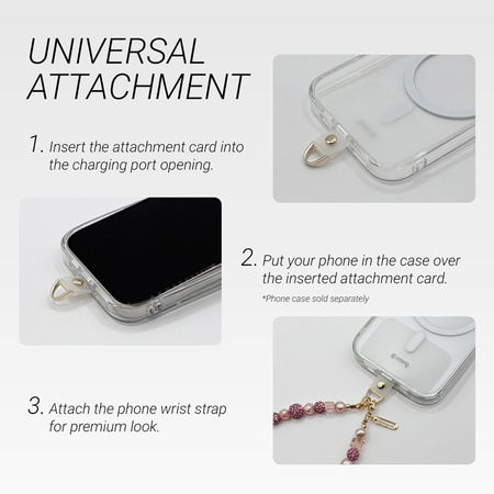 Crong Phone Crossbody - Smycz zawieszka do telefonu (Silver Link) (CRGCRBD03)