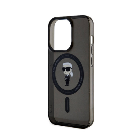 Karl Lagerfeld IML Ikonik MagSafe - Etui iPhone 15 Pro (czarny) (KLHMP15LHFCKNOK)