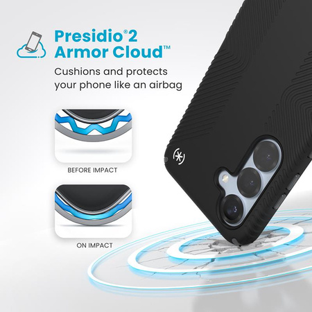 Speck Presidio2 Grip - Etui Samsung Galaxy S25 / S24 (Black/Slate Grey/White) (150874-3205)