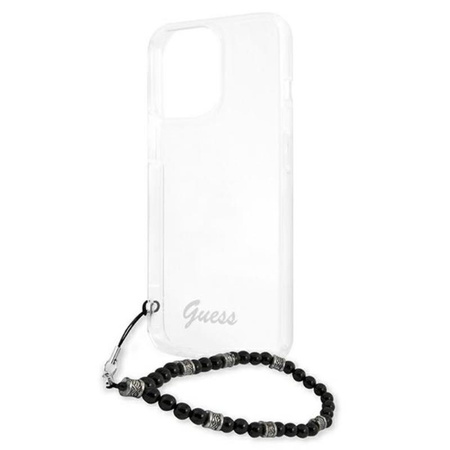 Guess Black Pearl Strap - Etui iPhone 13 Pro (przezroczysty) (GUHCP13LKPSBK)