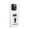 Karl Lagerfeld Silicone NFT Ikonik - Etui iPhone 14 Pro Max (biały) (KLHCP14XSNIKBCH)