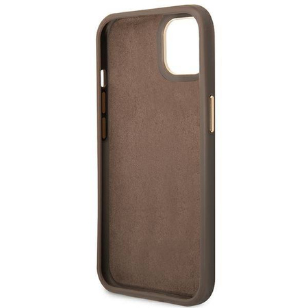 Guess 4G Metal Camera Outline Case – Etui iPhone 14 Plus (Brązowy) (GUHCP14MHG4SHW)