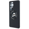 Karl Lagerfeld Silicone Double Heads And Circle MagSafe - Etui Samsung Galaxy S25 Ultra (czarny) (KLHMS25LSKCHTCK)