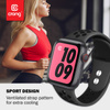 Crong Duo Sport - Pasek do Apple Watch 44/45/46/49 mm (szary/czarny) (CRG-44DSB-BLK)