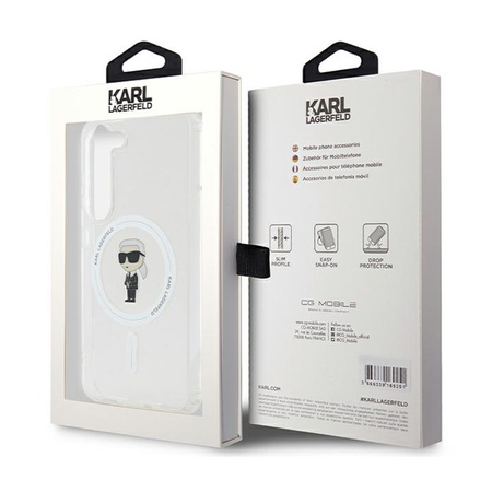Karl Lagerfeld IML Ikonik MagSafe - Etui Samsung Galaxy S24 (przezroczysty) (KLHMS24SHFCKNOT)