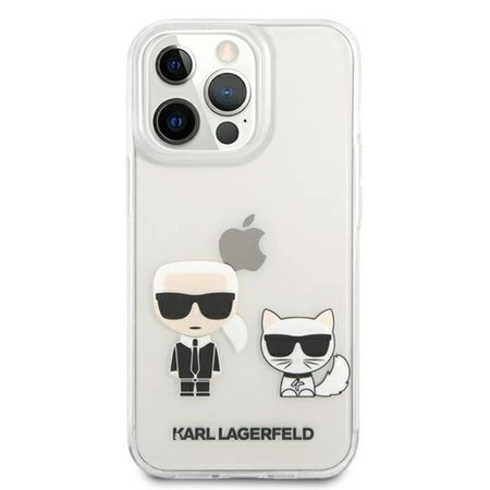Karl Lagerfeld Ikonik & Choupette - Etui iPhone 13 Pro Max (przezroczysty) (KLHCP13XCKTR)