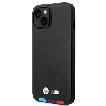 BMW Leather Hot Stamp Tricolor – Etui iPhone 14 Plus (Czarny) (BMHCP14M22PTDK)