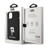 Karl Lagerfeld Silicone Ikonik Metal Pin - Etui iPhone 15 (czarny) (KLHCP15SSMHKNPK)