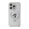 Karl Lagerfeld Ring Stand Karl & Choupette MagSafe - Etui iPhone 14 Pro (biały) (KLHMP14LHMRSKCH)