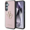 Guess Grained Big 4G Logo Small Classic Logo - Etui do Samsung Galaxy S25 (różowy) (GUHCS25SPGT4MBP)