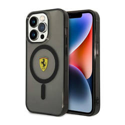 Ferrari Translucent MagSafe - Etui iPhone 14 Pro (Czarny) (FEHMP14LURKK)