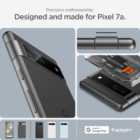 Spigen Optik.TR EZ Fit Camera Lens Protector 2-Pack - Szkło ochronne na obiektyw do Google Pixel 7A (2 szt) (Czarny) (AGL05970)
