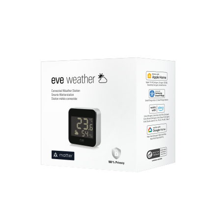 Eve Weather Matter - monitor temperatury i wilgotności (kompatybilność: Apple Home, Samsung SmartThings, Alexa, Google Home) (10EBS9951)
