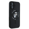 Karl Lagerfeld Silicone Karl & Choupette Ring MagSafe - Etui iPhone 16 Plus (czarny) (KLHMP16MSCMKCRHK)