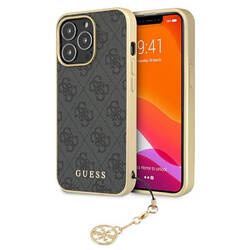 Guess 4G Charms Collection - Etui iPhone 13 Pro Max (szary) (GUHCP13XGF4GGR)