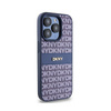 DKNY Leather Mono Stripe & Metal Logo - Etui iPhone 15 Pro (niebieski) (DKHCP15LPRTHSLB)