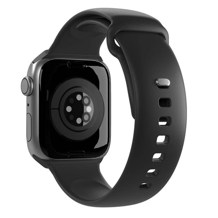 PURO ICON - Elastyczny pasek do Apple Watch 38/40/41/42 mm (S/M & M/L) (Black) (PUICNAW40BLK)