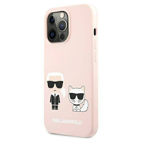 Karl Lagerfeld Slilicone Karl & Choupette Magsafe - Etui iPhone 13 Pro Max (różowy) (KLHMP13XSSKCI)