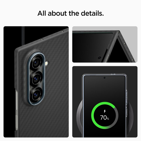 Spigen Airskin Aramid - Etui do Samsung Galaxy Z Fold 7 (Black) (ACS09555)