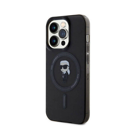 Karl Lagerfeld IML Ikonik MagSafe - Etui iPhone 15 Pro (czarny) (KLHMP15LHFCKNOK)