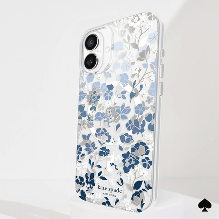 Kate Spade New York Protective Gems MagSafe - Etui iPhone 16 Plus (Flowerbed Blue) (KS054380)