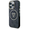 Guess IML Metal Glitter 4G Circle Triangle MagSafe - Etui do iPhone 16 Pro (czarny) (GUHMP16LHG4PRTGK)